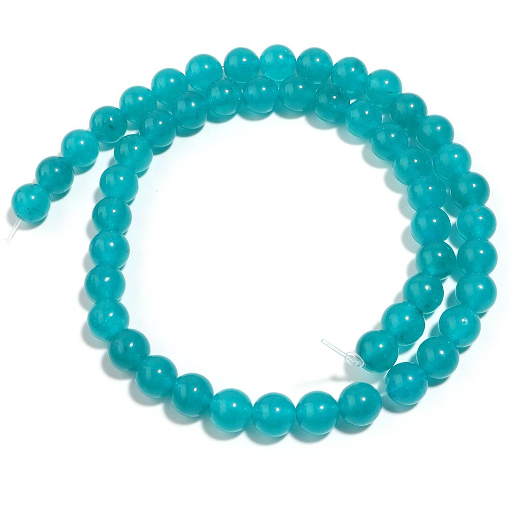 4 6 8 10 12mm Natural Stone Water Blue Chalcedony Beads Round Loose Beads For Jewelry Making DIY Necklace Bracelet Accessories