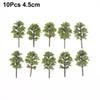 10Pcs Model Trees Ornaments Decoration Railroad Diorama Scenery Plastic Scale Scene For House Living Room Kitchen Decor