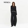 MO&Co. Faux Two-Piece Lambswool Knit Sweater