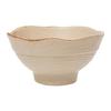 Coarse Pottery Petal Edge Ceramic Bowl Household Rice Bowl Retro Style Tableware Bowl Commercial Tall Bowl