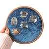 Vintage Badge Collection Canvas Hanging Breastpin Jewelry Storage Organizer Wall Display Board for Pin Badges and Brooch