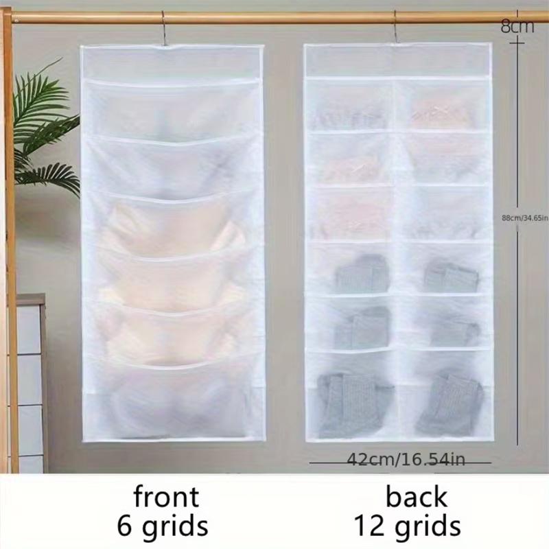Household Double-sided Underwear Storage Hanging Bag Door Hanger Wardrobe Thicken PEVA Waterproof Underwear Storage Hanging Bag