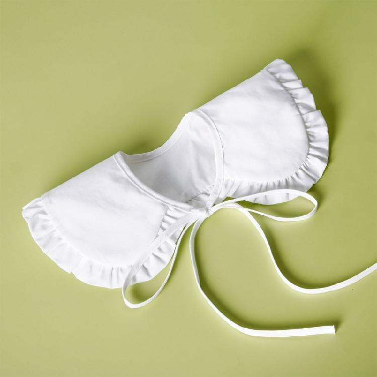 Detachable Ruffled Collar False Collar For Little Girls Easy And Simple To Wear Lacup Tied Decorative Collar For Student