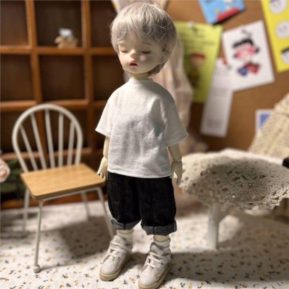 Elegant Knitted Cardigans Tops Cute Doll Jeans Pants for 1/4 1/6 BJD 30/45cm Dolls Doll Clothes