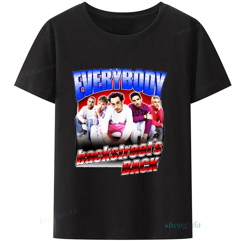 Backstreet Boys 90S Vintage Rock Band Graphics TShirts Unisex Clothes Retro Punk Tee Official Tee Cheap Polyester Unisex TShirt