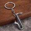Musician Keychain Pendant Decorative 3D Design Bag Hanging Pendant Miniature Instrument Shape Key Holder Bag Charm