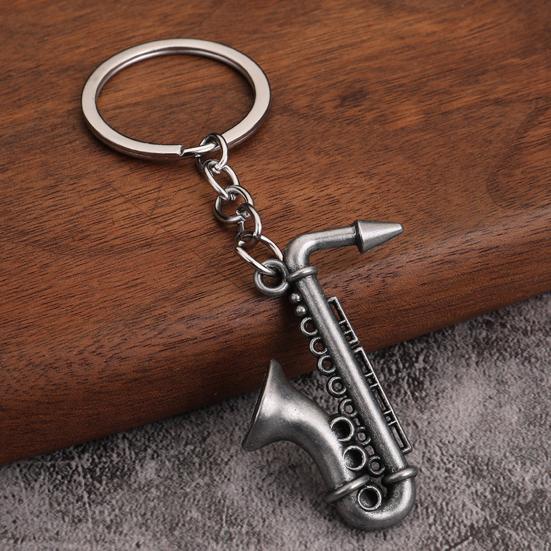 Musician Keychain Pendant Decorative 3D Design Bag Hanging Pendant Miniature Instrument Shape Key Holder Bag