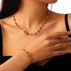 Elegant Cross-Border Cherry Pendant Bracelet - High-End Colorful and Fresh