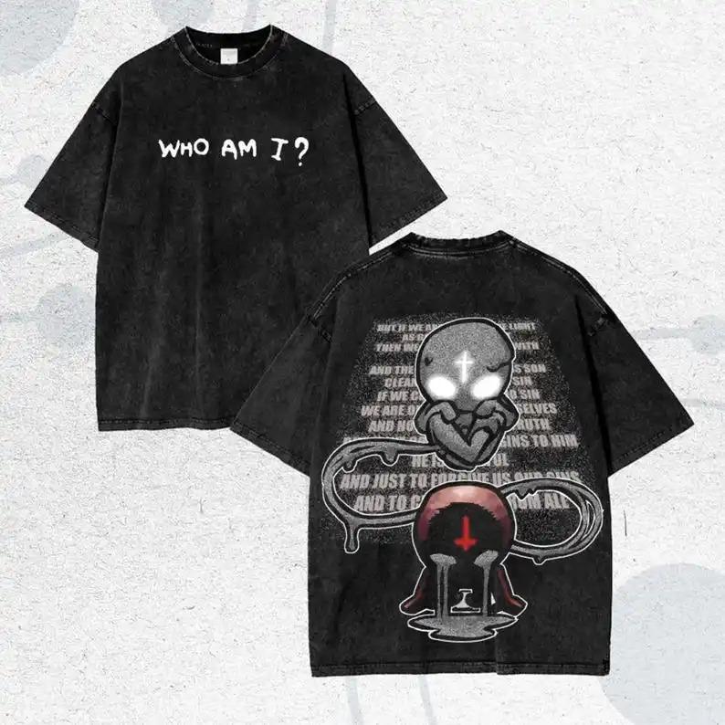 The Binding of Isaac Indie Horror Game Washed Tshirt Personality Clothes Suitable for All Seasons Plus Size Unisex Streetwear