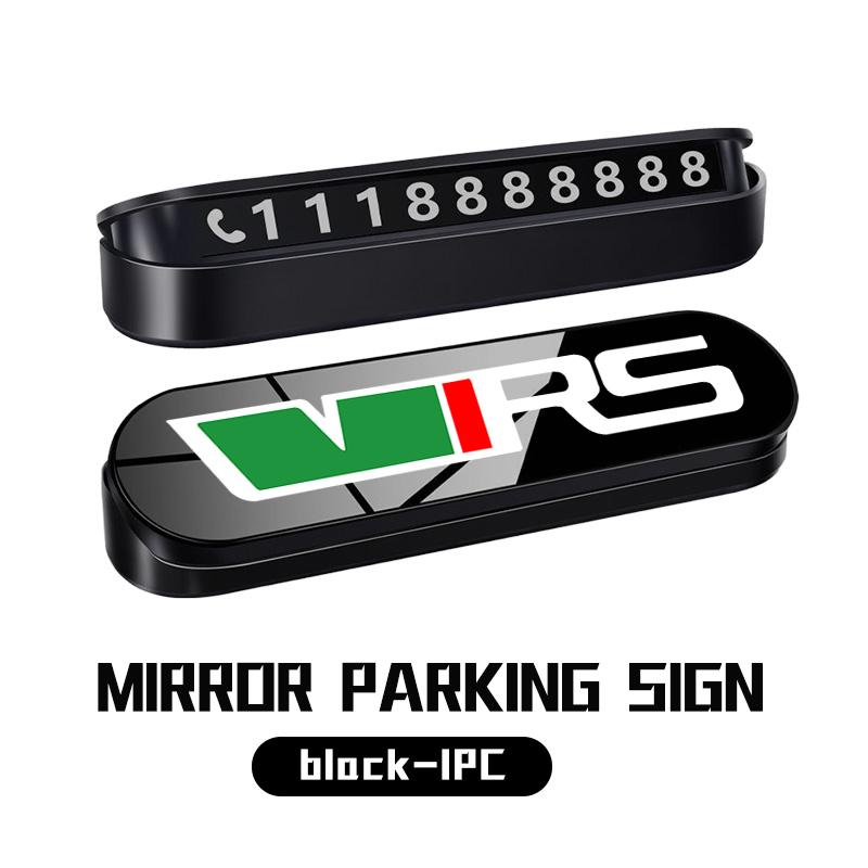 FMO3 Hidden Mobile Phone Number Plates Car Logo Temporary Parking Signs Accessories For Skoda S Kodiaq Octavia 2 3 Yeti Karoq Rapid