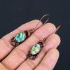 Abalone Shell Copper Electroformed Earrings, Handmade Gemstone Earrings Jewelry, Gifts For Wife Brand New Earrings