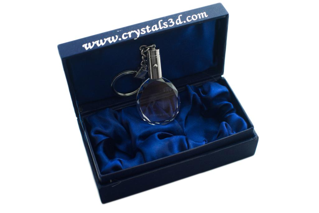 Wyżeł weimarski, Szary Duch - zawieszka ze zdjęciem psa, kryształowy brelok w pudełku prezentowym, wyjątkowy prezent od Art-Dog