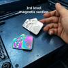 Zinc Zinc Alloy Fidget Slider Toy Metal Finger Spinne Toy Pocket Game Magnetic Fidget Slider  Kids Gifts