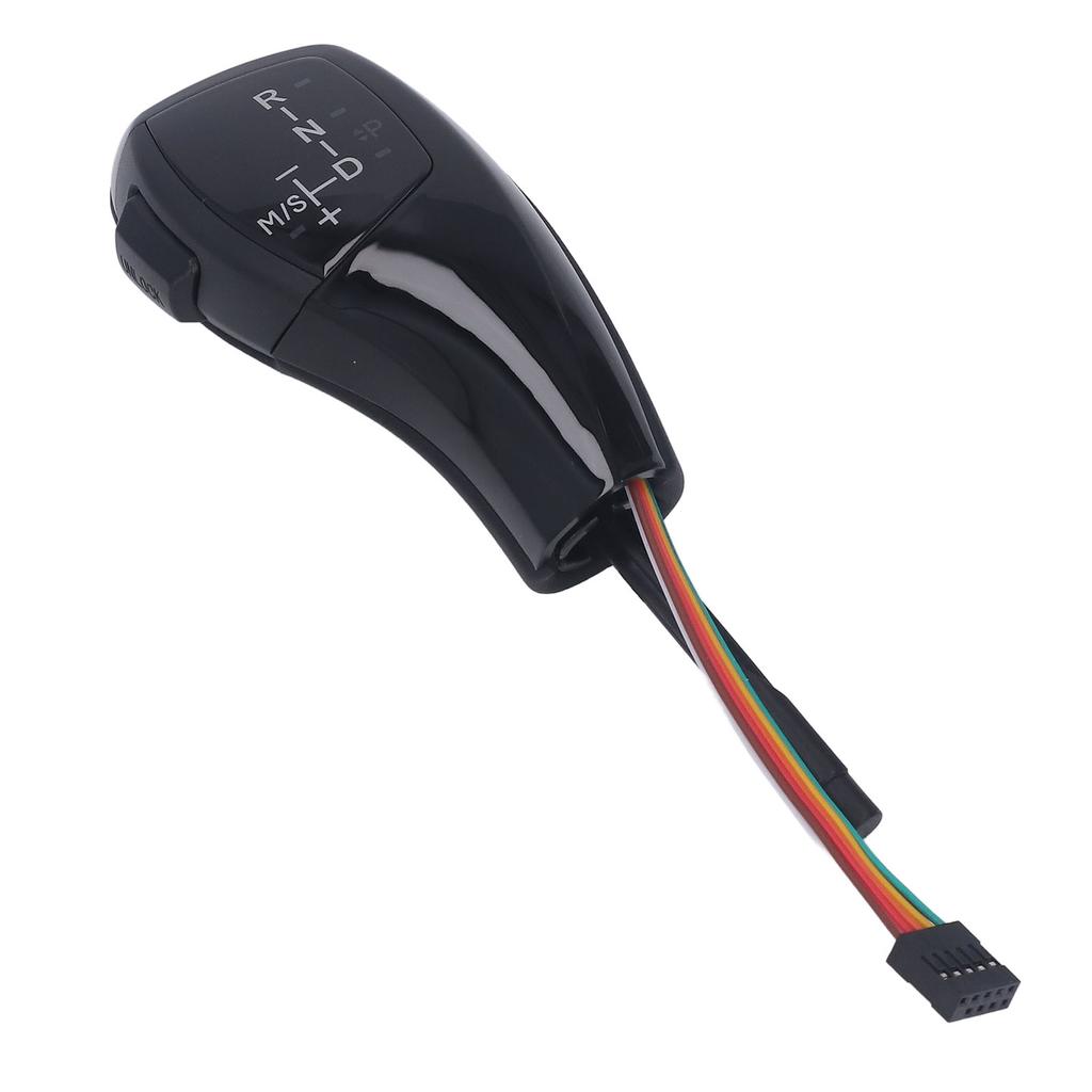 LED Schaltknauf Roter Motorstartknopf Abdeckung Kit für 6er E63 E64 Vor-Facelift 2004-2006 Glänzend Schwarz