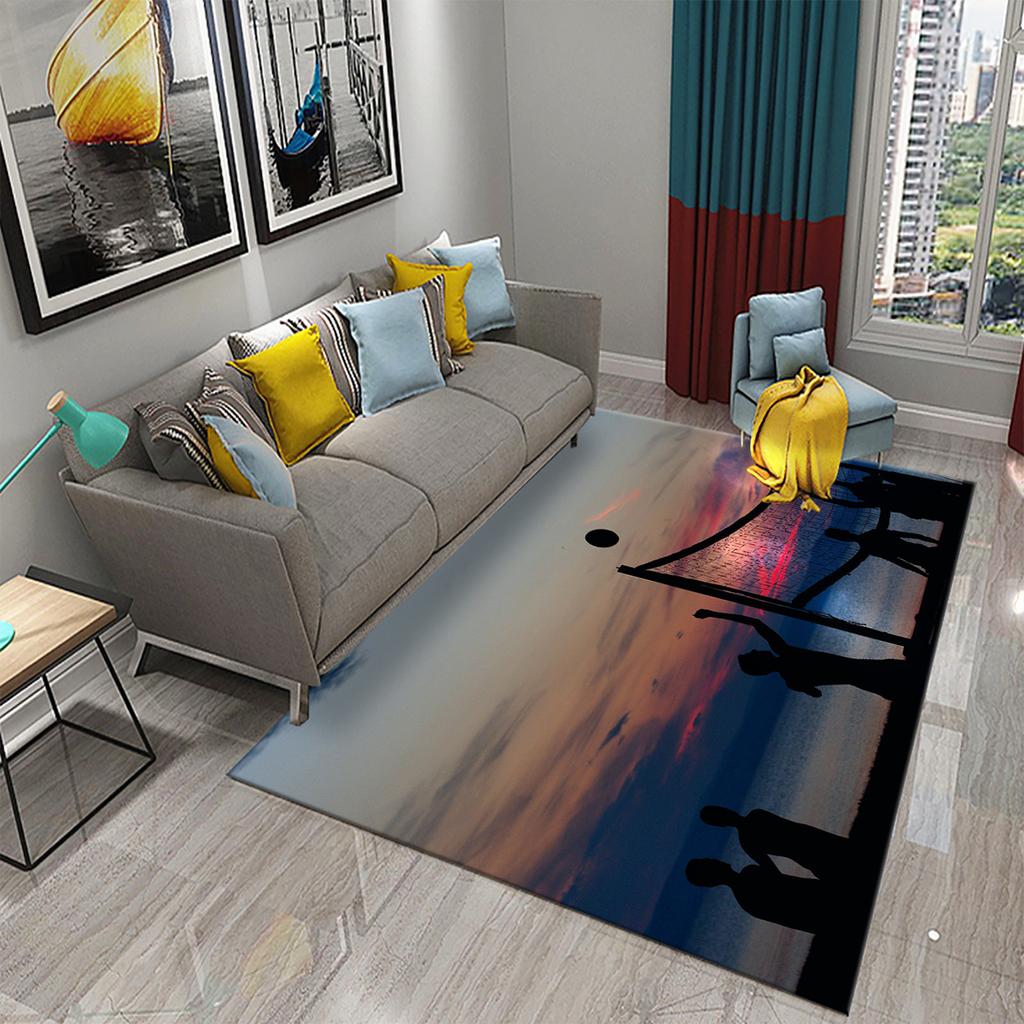 3D Fashion Volleyball Pattern Carpet for Living Room Bedroom Kitchen Bathroom Door Entrance Anti-slip Large Carpet Home Decor