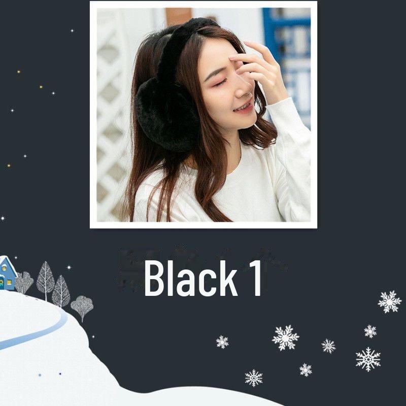 Süße koreanische faltbare Ohrenschützer: Warmes Kaninchenfell-Imitat für Herbst/Winter, Unisex-Design.