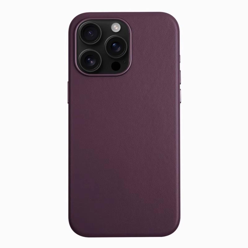 Magnetic Phone Case IPhone 17 16 15 With MagSafe Compatible Leather Back Cover Shockproof Slim Design