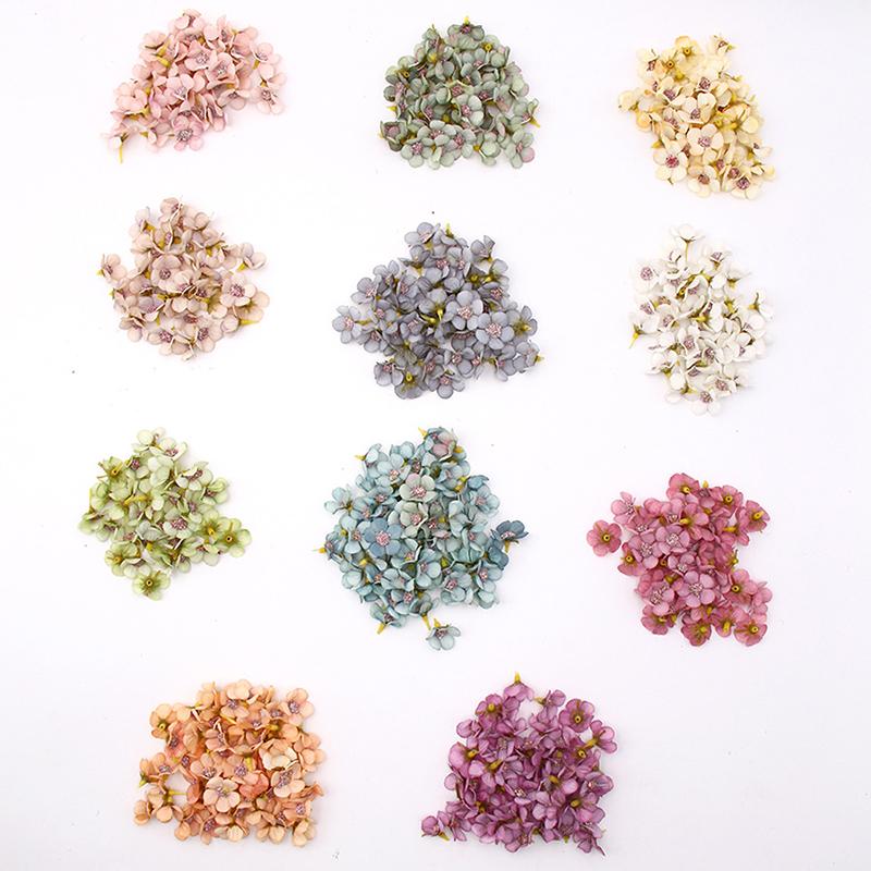 100Pcs 2Cm Multicolor Daisy Flower Head Mini Silk Artificial Flower For Weddin