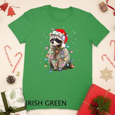 Waschbär Weihnachtsbaum Lichter Pyjama Waschbär Liebhaber Weihnachten Unisex T-Shirt