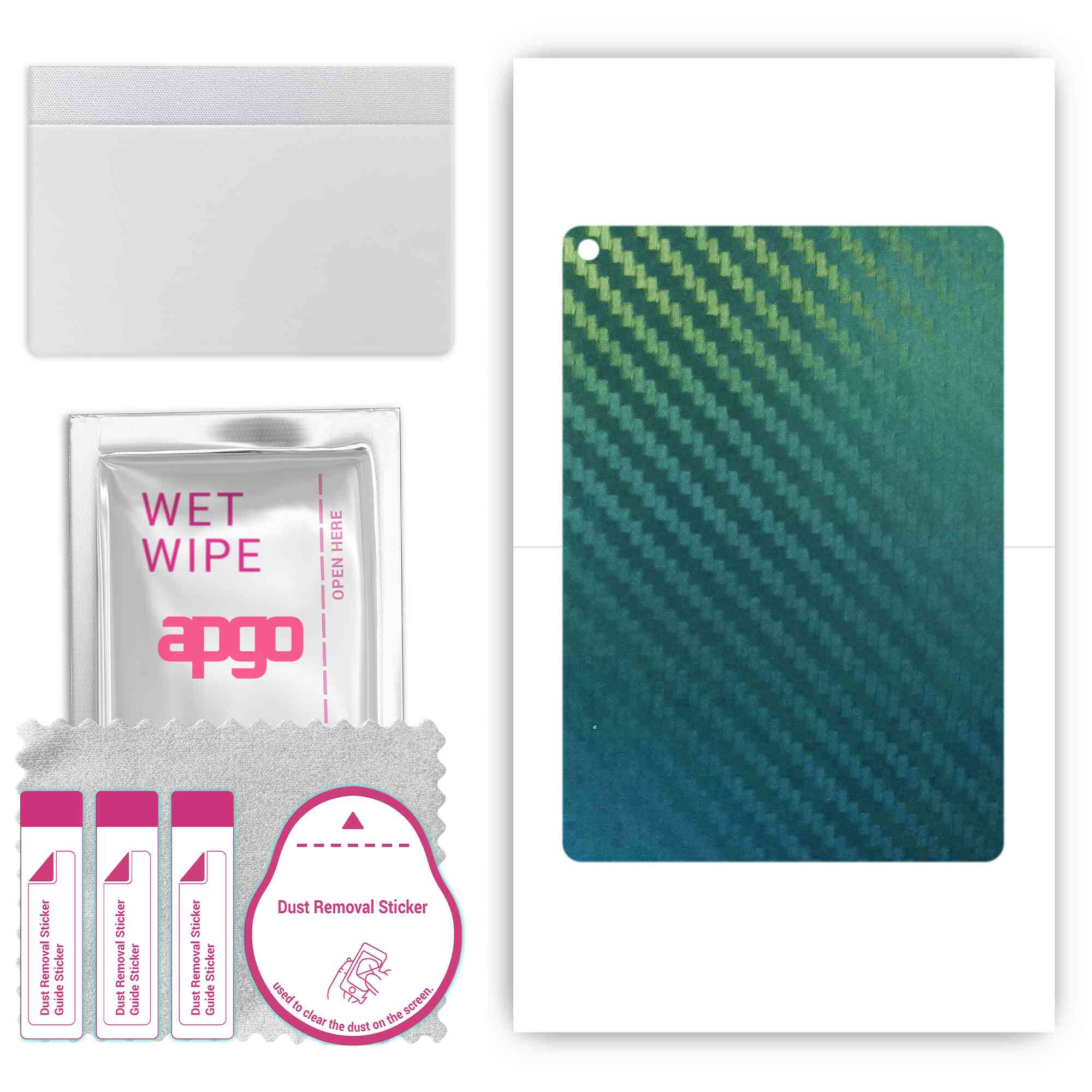 

apgo Protective Skin Sticker for the back compatible with Huawei MediaPad T3 7.0, Wrap Film, Foil, Vinyl - Pattern Carbon Chameleon CAKA1