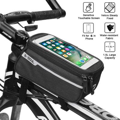 Mtb Raod Bicycle Frame Front Tube Bag Waterproof Screen Cycling Bag Touch Mobile Phone Case Holder Riding Accessories