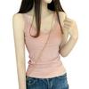 Women's Slim-Fit Lace Splicing Backless V-Neck Camisole