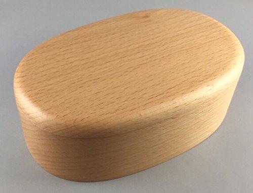 Beech Hollowed Out Oval Lunch Box with Band AM-MJ481