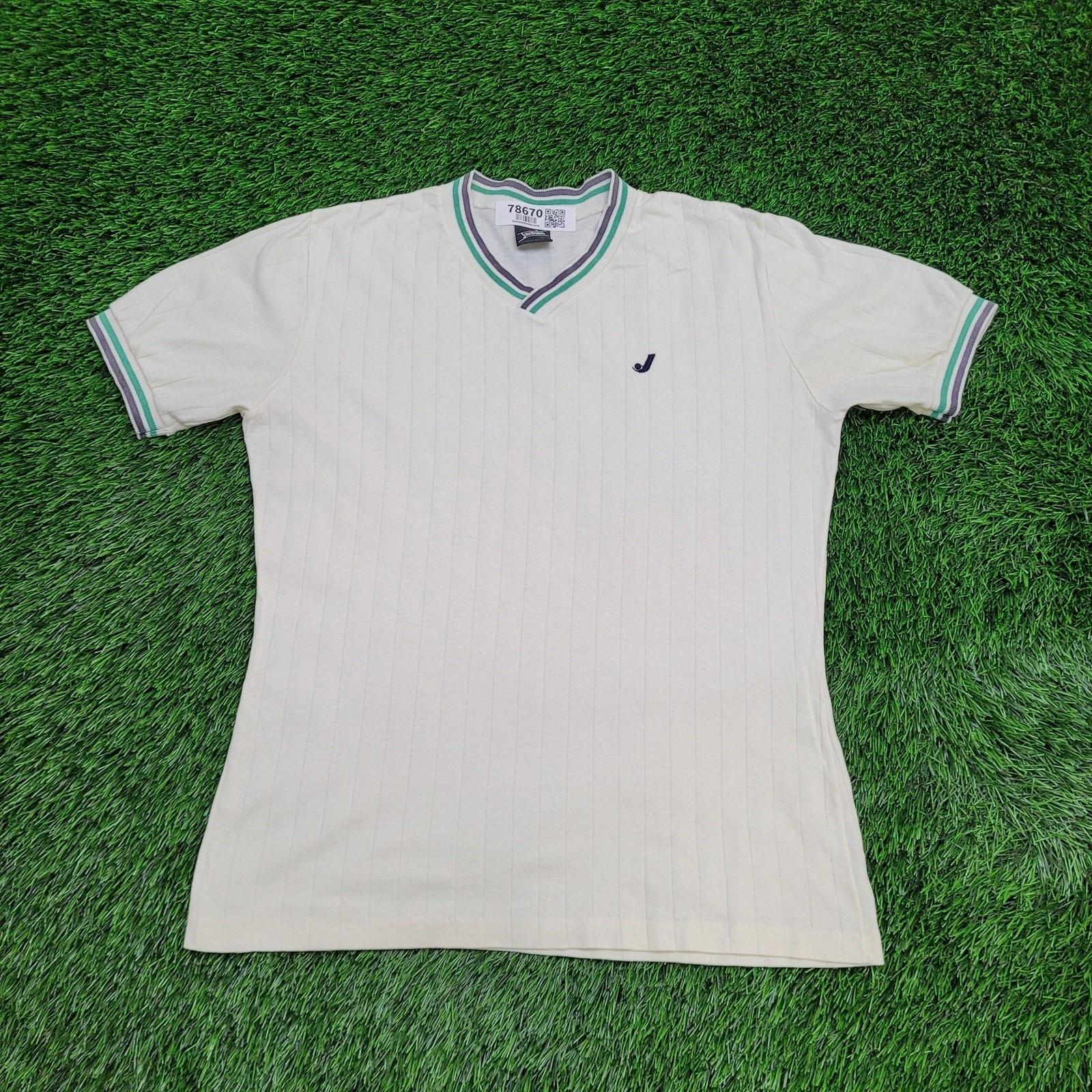 

Vintage 90s Jantzen Ribbed V-Neck Ringer Shirt Medium 19x26 USA XL