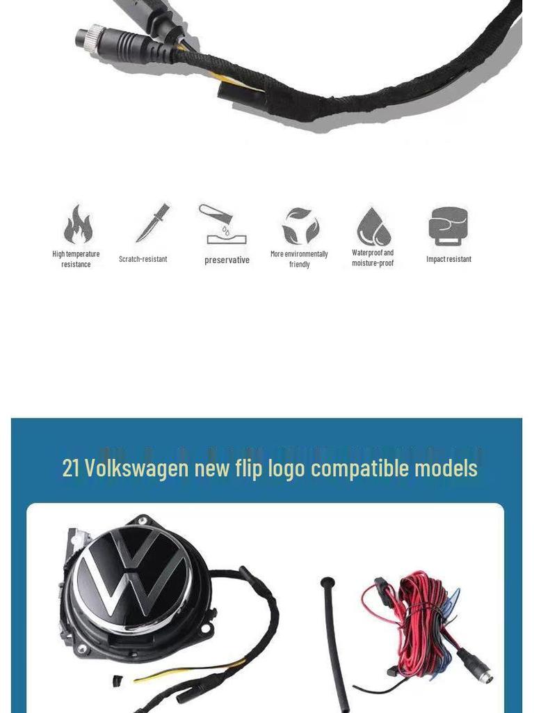 Підходить для камер заднього виду Volkswagen Golf Sportsvan, Magotan B8 та Lamando з оригінальним покриттям, що перекидається, для траєкторії.