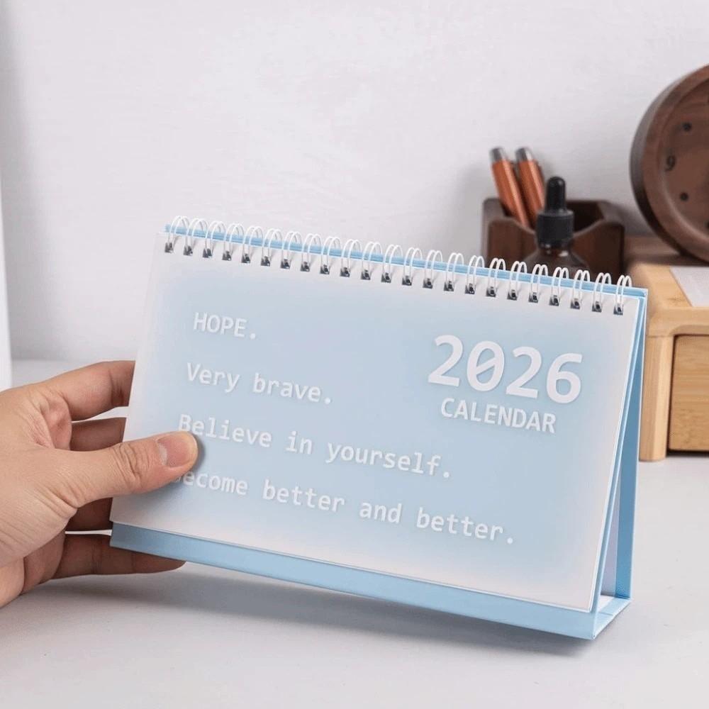 Aesthetic 2026 Desk Calendar Anti-splash Water Date Display Ornament Calendar Ornament  Gifts