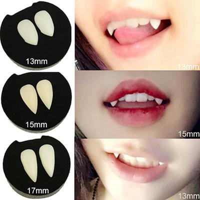 1 Pair Vampire Teeth Fangs Dentures Props Halloween Party Costume DIY Cosplay Props Decoration False Teeth Decor