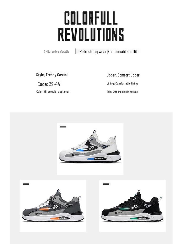 Men's Waterproof Leather Sneakers - Trendy, Versatile, Non-Slip, Soft Sole Casual Running Shoes for Fall