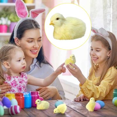 Imitation Chicken Plush Toy Toy Children Teaching Easter Model Chicken Model Ornaments The Thinker Sculpture Fast Shipping