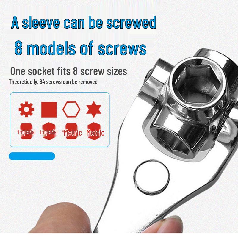 48-in-1 Multi-functional Ratchet and Hex Socket Wrench Tool