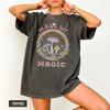 Sommer Damen Retro Pilz T-Shirt Boho Tee Baumwolle und Atmungsaktiv Kurzarm Streetwear Übergroß Locker Lässig