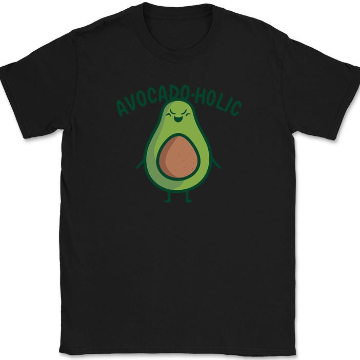 Avocado Holic T-Shirt Funny Food Humor Vegetable Vegan Joke Tee