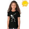 Glow In Darkness Dabbing Skull Fajna koszulka dla dzieci Hip Hop Rock Tshirt Toddler Top Tee