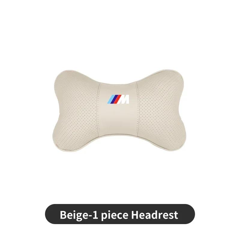 BAGV1 Car Sticker Hot For BMW Car Seat Headrests Pillow Leather Lumbar Neck Support Back Cushion For BMW M X1 X3 X5 X6 X7 E30 E90 M3 E