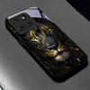 Lion With Golden Black Glass Phone Case For Motorola Moto Edge 70 60 Fusion 50 Ultra 40 Neo 30 Pro 20Lite 60s 50Neo Black Cover