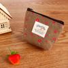 New Change pouch Card Holder Korean Style Zipper Coin Purses Floral Print Flower Canvas