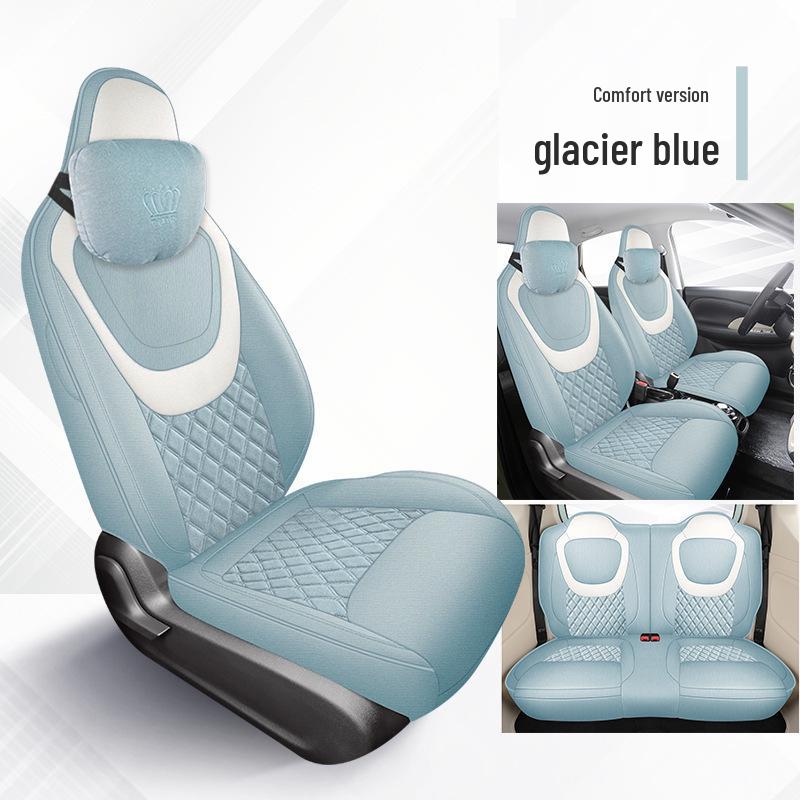 2024 Wuling 3rd Gen Macaron Cotton-Linen Car Seat Cushion, All-Season