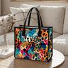 Colorful Leopard Print Tote Bag Casual Daily Large Capacity Shopping Shoulder Handbag