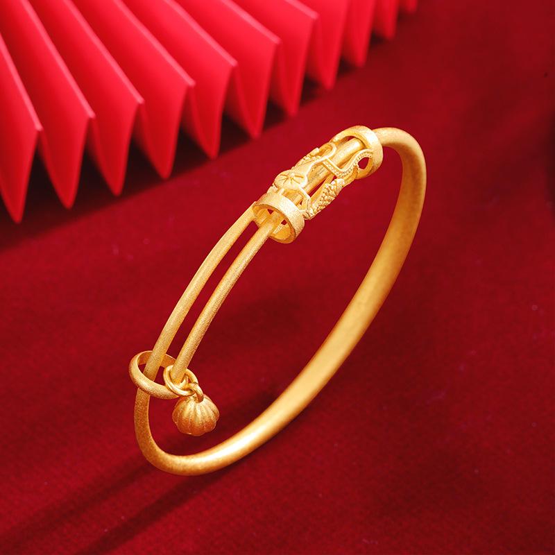 Ladies' High-End Four-Leaf Clover Gold-Tone Bracelet