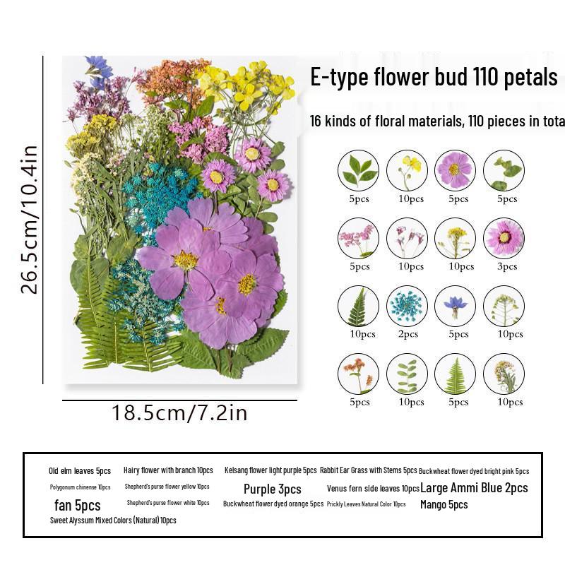 DIY Dried Flower Specimen Sticker Set for Kids: Handmade Pressed Flower Frames & Resin Bookmark Craft Kit