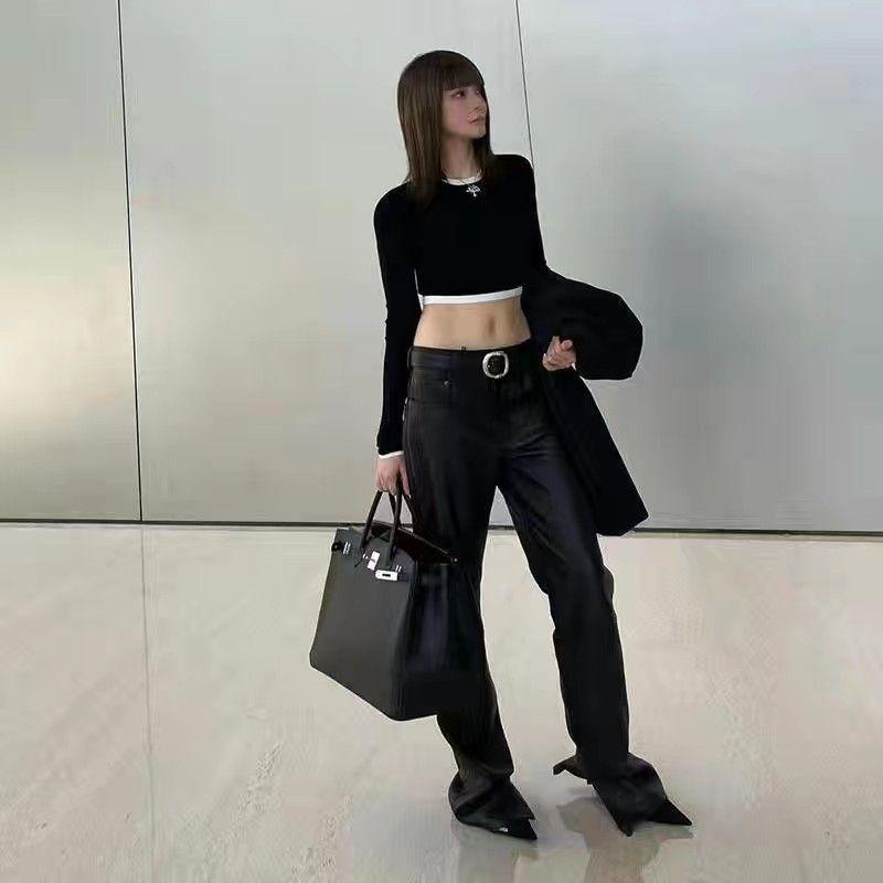 Yijinyuan Lychee Pattern Platinum Bag 35 Large Business Commuter Leather Large-capacity Luggage Travel