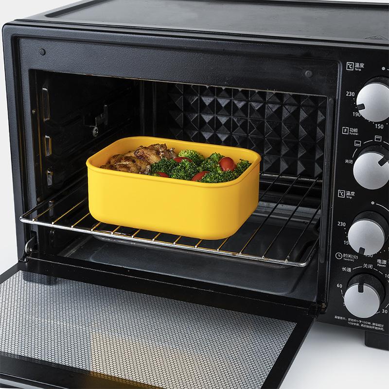 

Ланч-бокс из пищевого силикона, контейнер для хранения в микроволновой печи, герметичный ланч-бокс, контейнер для хранения продуктов, коробка для пикника на открытом воздухе