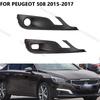 For Peugeot 508 2015 2016 2017 Car Front Fog Light Frame Grille Fog Light Cover Round/Square Fog Lamp Bezel Car Accessories