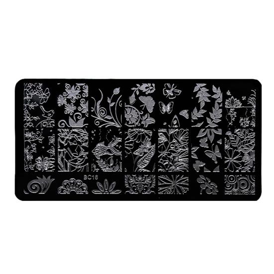 Flower Butterfly Nail Art Stamp Template Image Plate Manicure Accessory