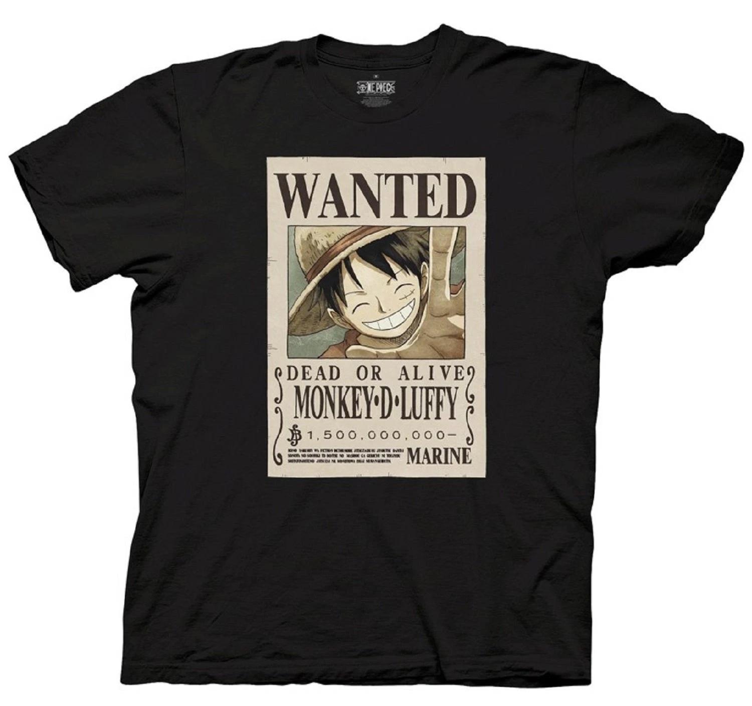 One Piece Luffy Full Wanted Poster Anime Short-Sleeve Graphic Children s T-shirt 150