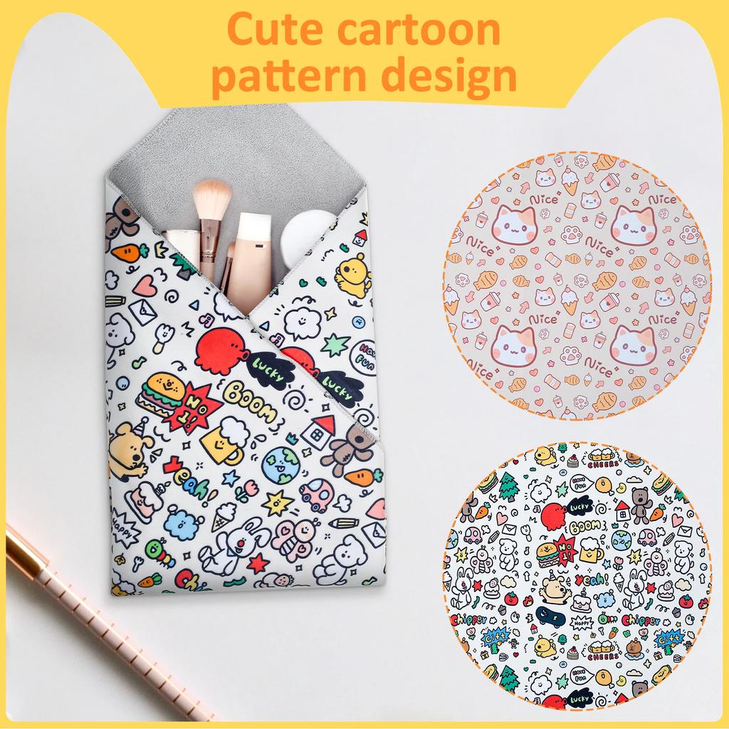 2Pcs Cat Restraint Wrap Nylon Self-Adherent Cat Grooming Wrap With Cartoon Print Anti Escape Anti Scratch Cat Nail Cutting Wrap